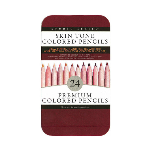 PETER PAUPER PRESS - SKIN TONE COLORED PENCILS 24-PACK