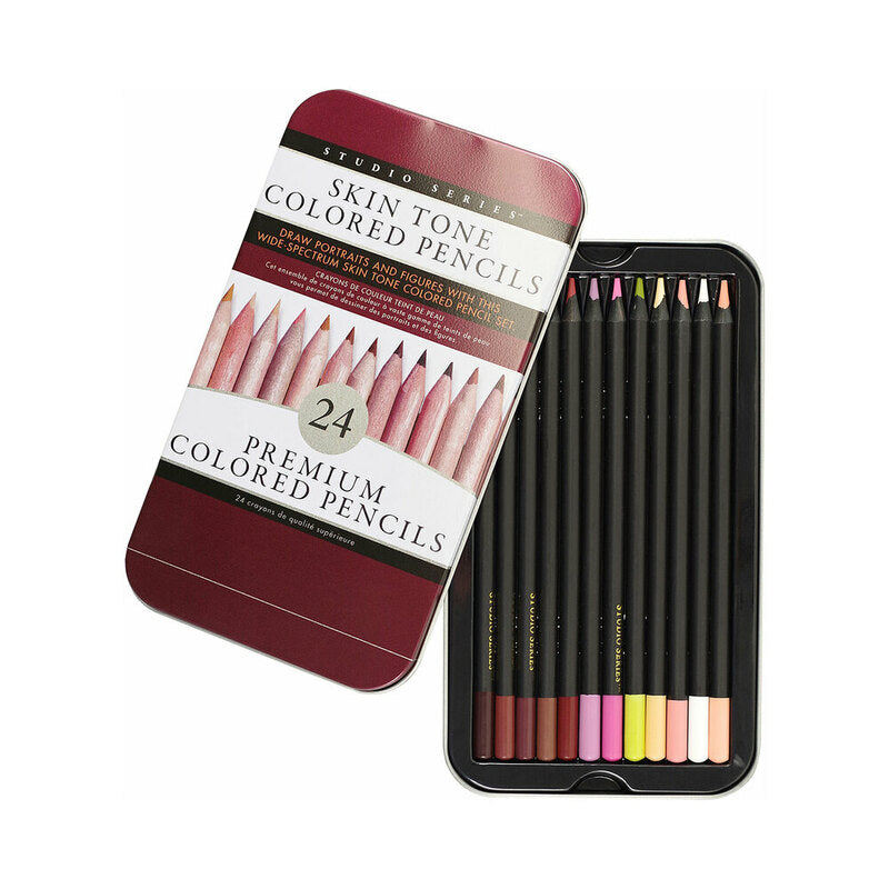 PETER PAUPER PRESS - SKIN TONE COLORED PENCILS 24-PACK
