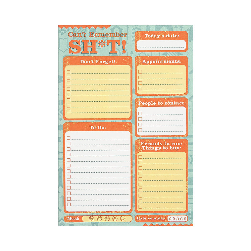 PETER PAUPER PRESS - CAN'T REMEMBER SHIT NOTE PAD