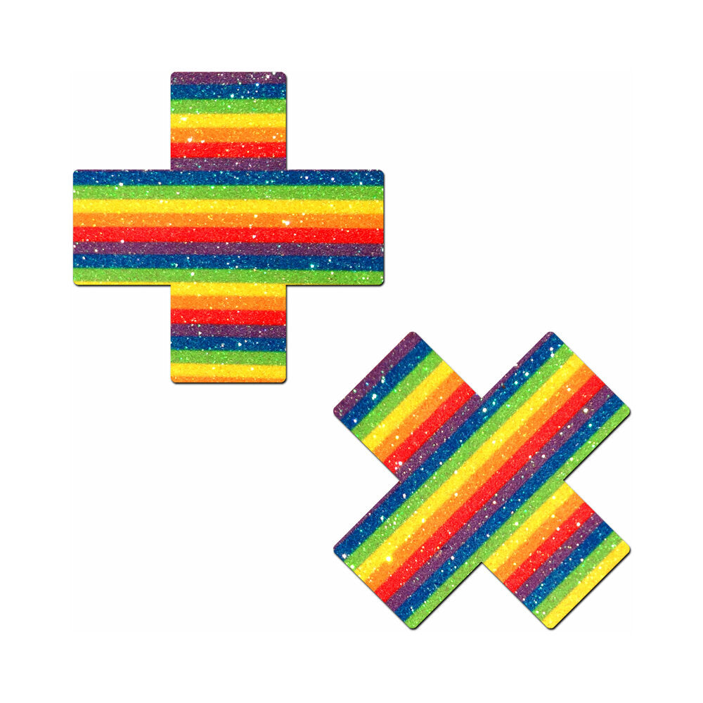 PASTEASE - CRUZES GLITTER ORGULHO ARCO-ÍRIS