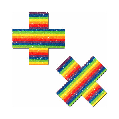 PASTEASE - CRUZES GLITTER ORGULHO ARCO-ÍRIS