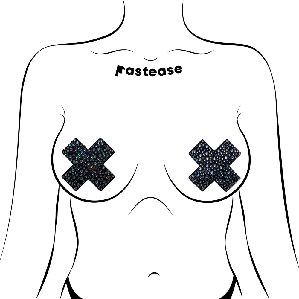 PASTEASE - CRYSTAL SPARKLING CROSSES PASTIES