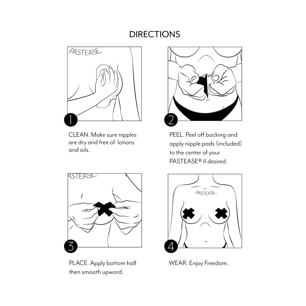 PASTEASE - CRYSTAL SPARKLING CROSSES PASTIES