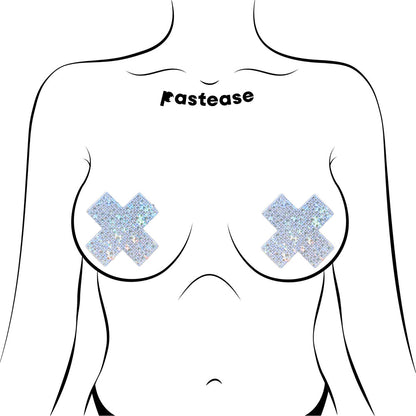 PASTEASE - CRYSTAL SPARKLING CROSSES PASTIES