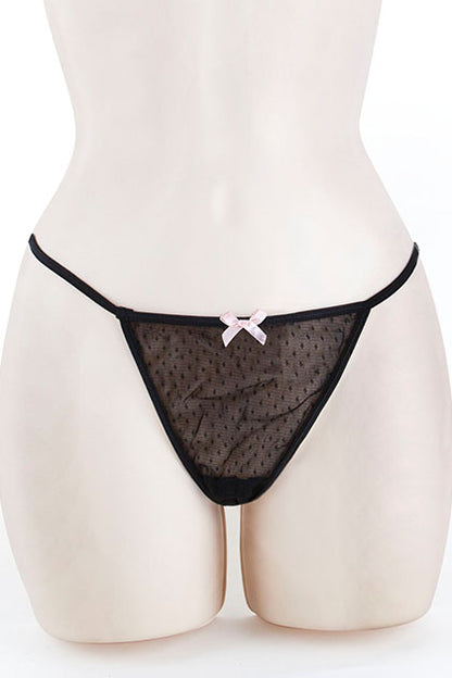 EXPOSED - CHEMISE & G, DOT MESH BLACK L