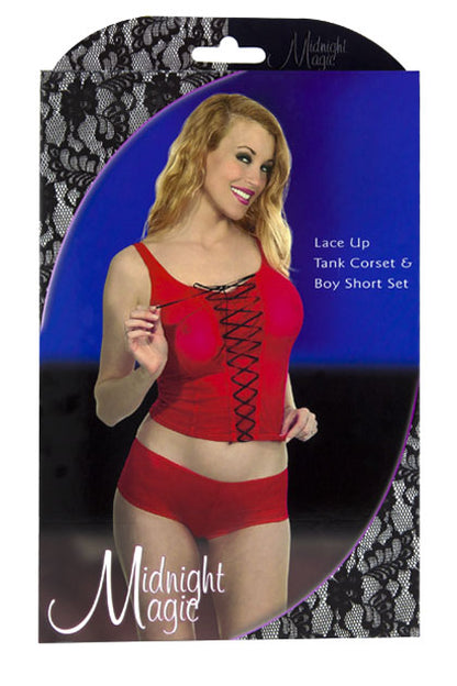 O - L LACE UP TANK ROJO L/XL