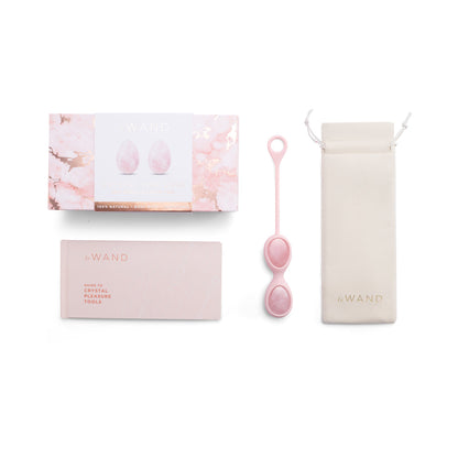 LE WAND - CRYSTAL YONI EGGS ROSE QUARTZ