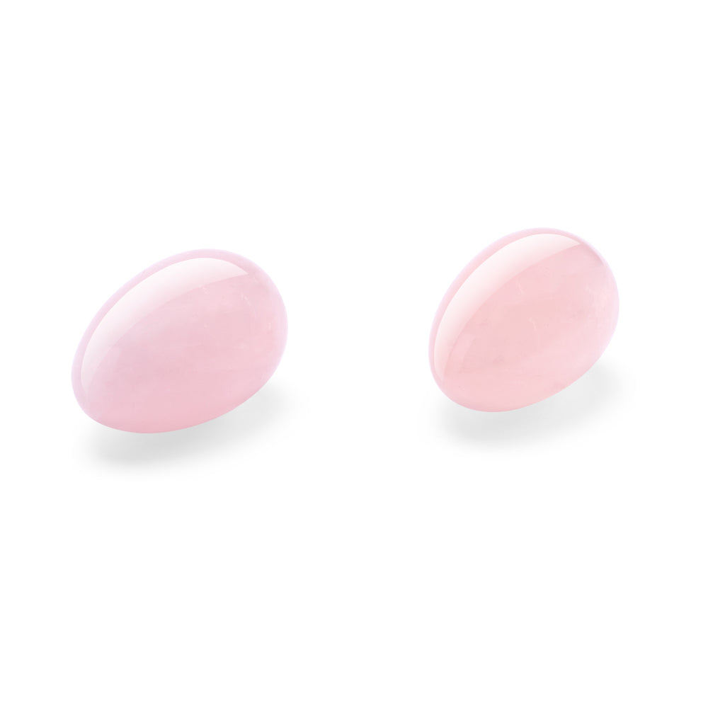 LE WAND - CRYSTAL YONI EGGS ROSE QUARTZ