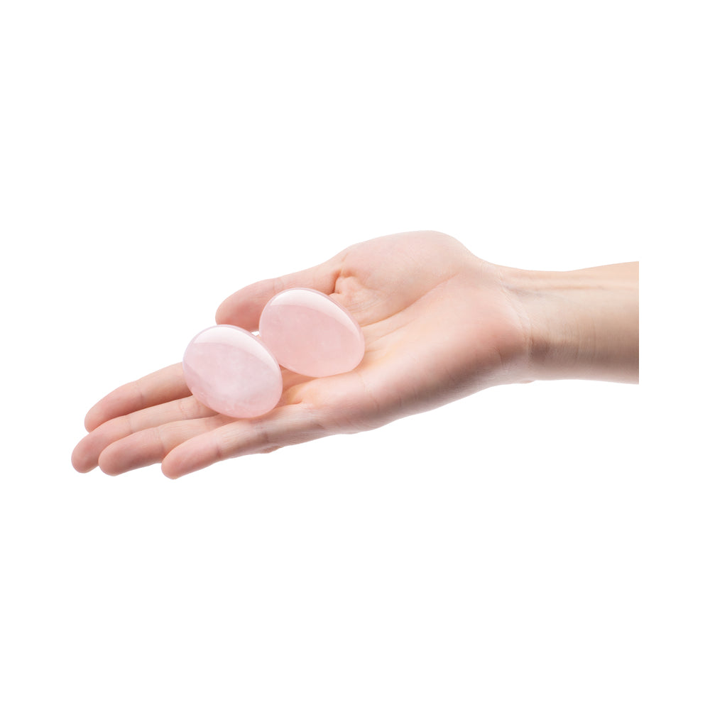 LE WAND - CRYSTAL YONI EGGS ROSE QUARTZ