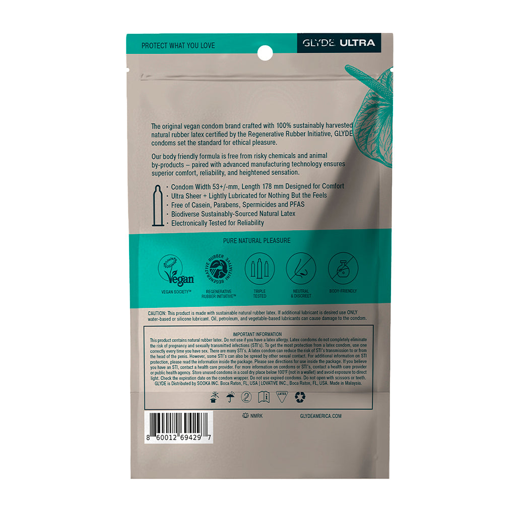 GLYDE - ULTRA LATEX CONDOMS 36-PACK