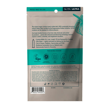PRESERVATIVOS GLYDE - PRESERVATIVOS GLYDE ULTRA LATEX EMBALAGEM DE 36 UNIDADES