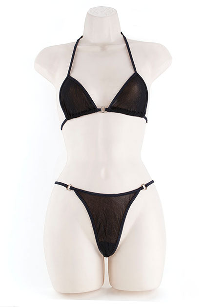 EXPOSED - RINGS SET MESH BLACK1 OS