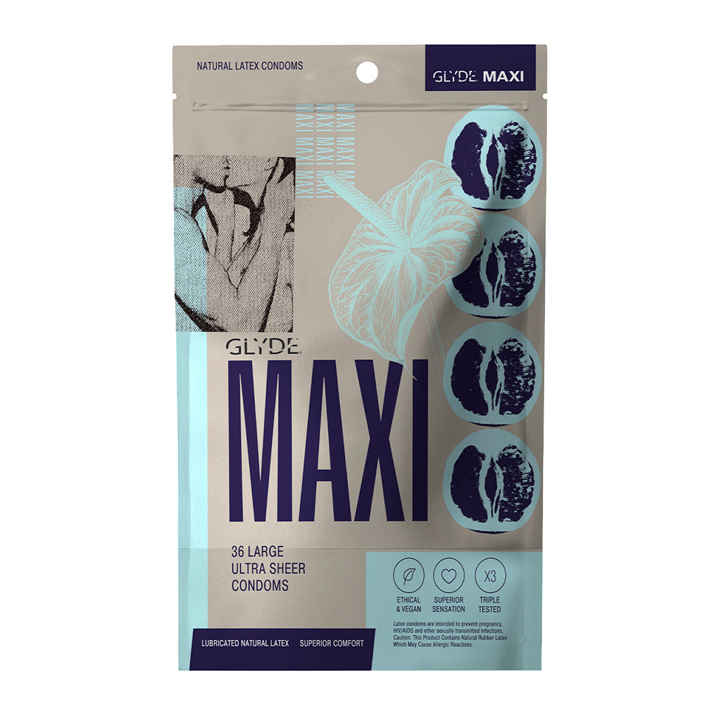 GLYDE CONDOMS - PRESERVATIVOS DE LATEX GLYDE MAXI EMBALAGEM DE 36 UNIDADES