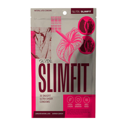 GLYDE - SLIMFIT LATEX CONDOMS 36-PACK