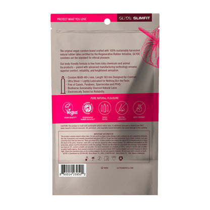 GLYDE - SLIMFIT LATEX CONDOMS 36-PACK