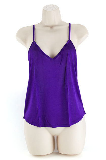 EXPOSED - SILK CAMISOLE LILA L