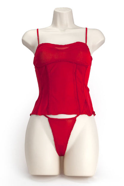 SILK SOFT CORSET ROJO