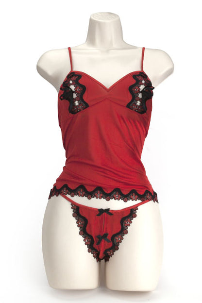 PEEK A BOO CAMI ROJO