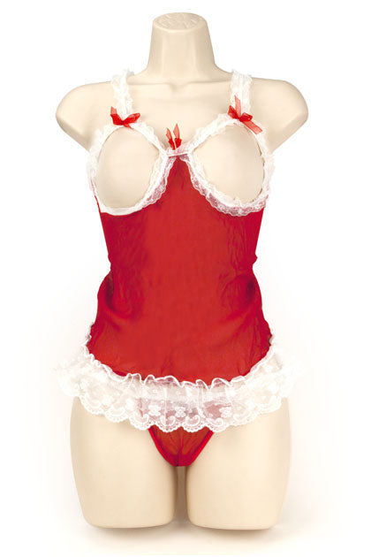 BABY DOLL CUPLESS ROJO M