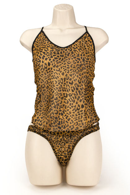 EXPOSED - CAMI/THONG SET GLD