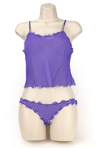 EXPOSED - CAMI/THONG TRIM GRAPE