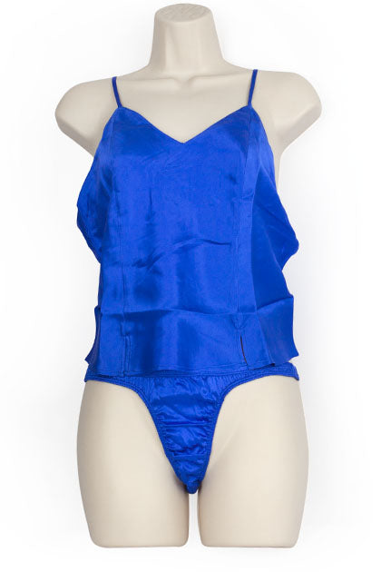 EXPOSED - CAMI/GSTRING COBALTO