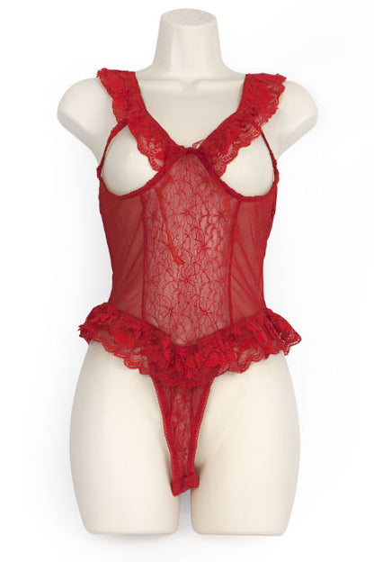 EXPOSED - CUPLESS TEDDY ROJO