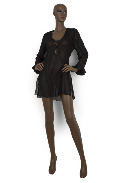 EXPOSED - BLACK NIGHT SHIRT M
