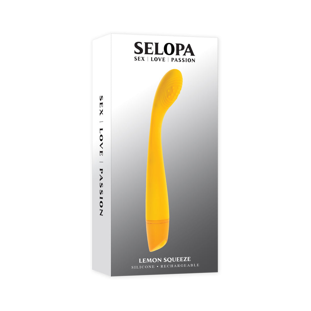 SELOPA - LEMON SQUEEZE RECHARGEABLE VIBE SILICONE YELLOW