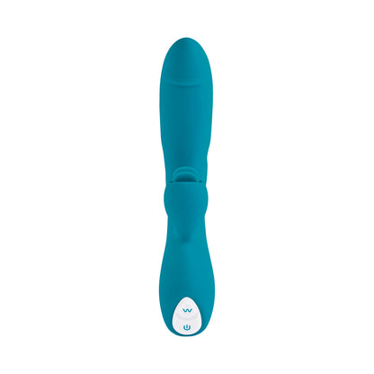 EVOLVED - FIERCE FLICKER VIBRADOR DE ESTIMULAÇÃO DUPLA RECARREGÁVEL EM SILICONE AZUL-PETRÓLEO