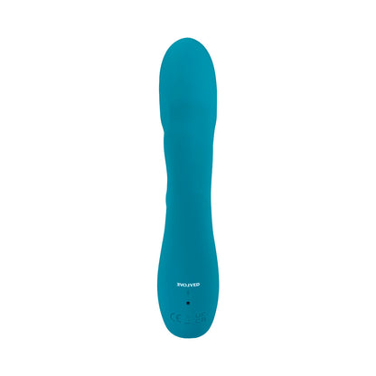 EVOLVED - FIERCE FLICKER VIBRADOR DE ESTIMULAÇÃO DUPLA RECARREGÁVEL EM SILICONE AZUL-PETRÓLEO