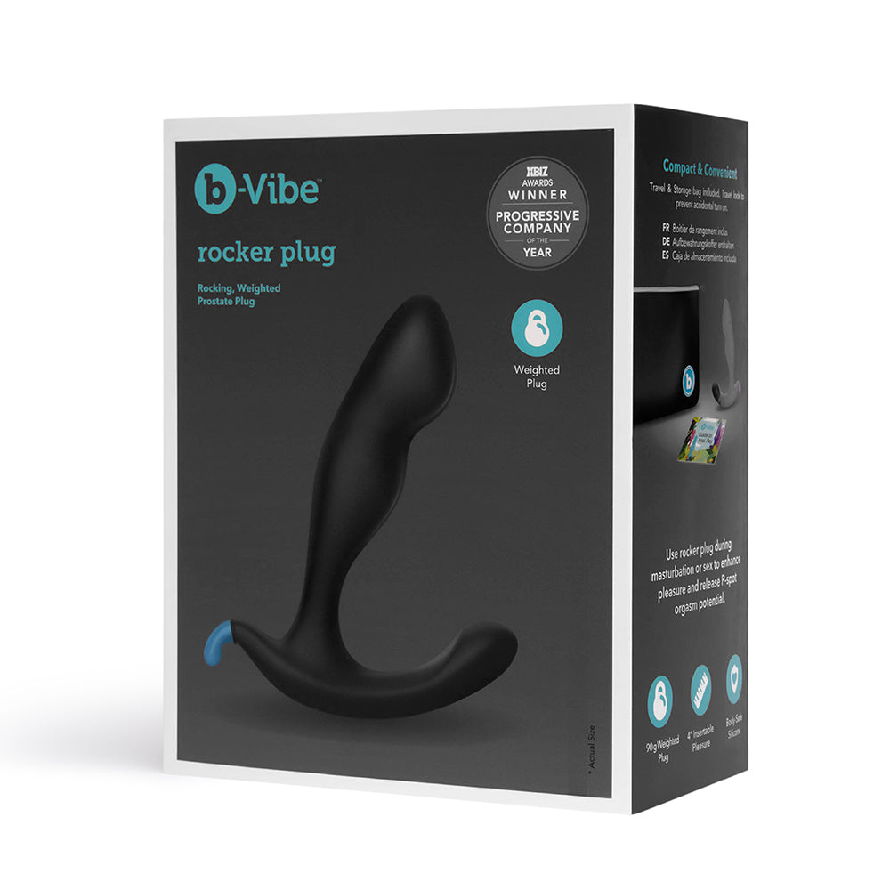 B-VIBE - ROCKER ROCKING WEIGHTED PROSTATE PLUG BLACK