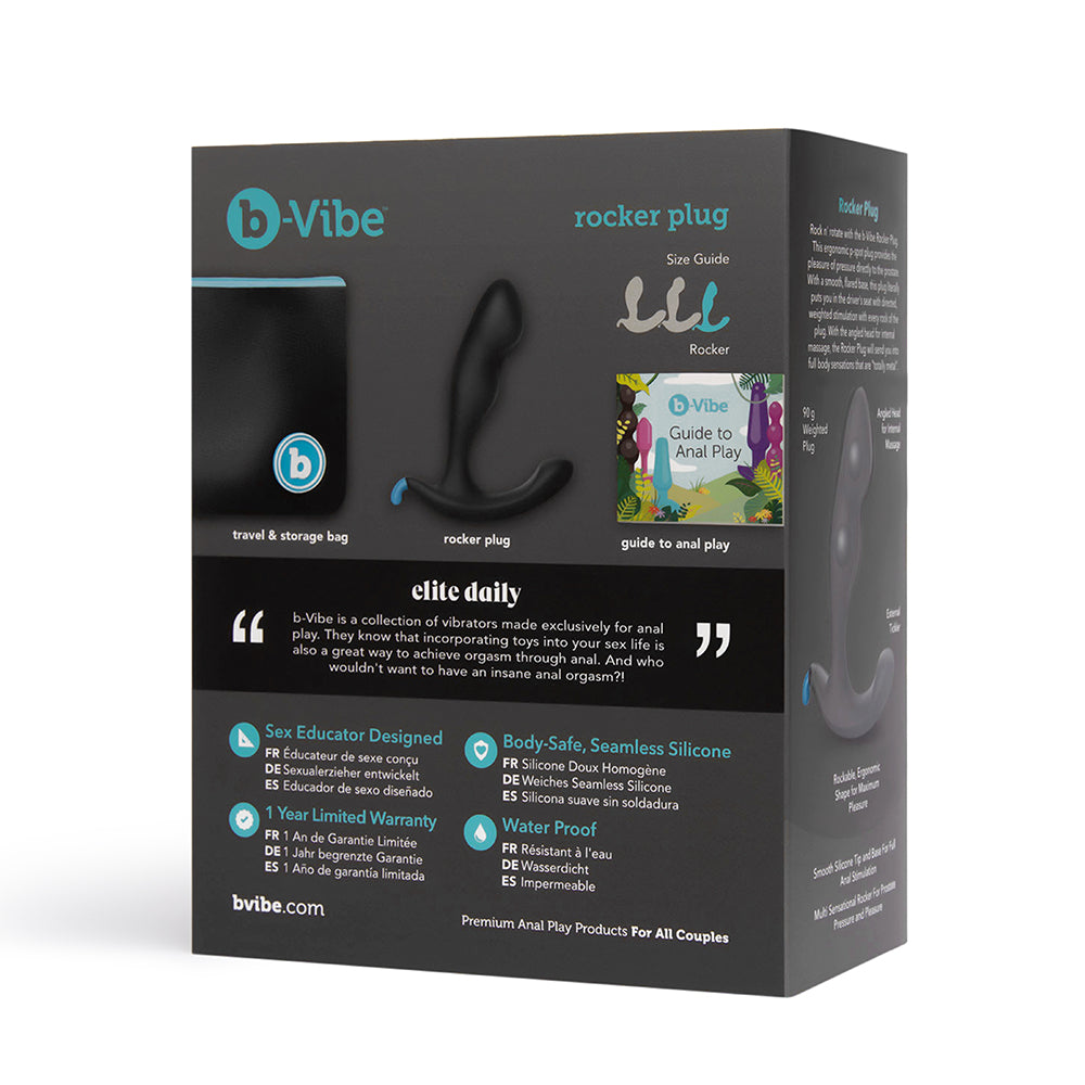 B-VIBE - ROCKER ROCKING WEIGHTED PROSTATE PLUG BLACK