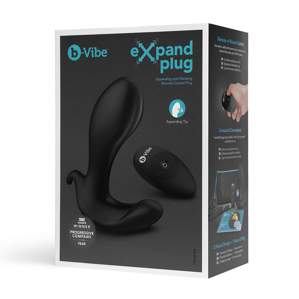 B-VIBE - EXPAND EXPANDING AND VIBRATING REMOTE CONTROL PLUG BLACK