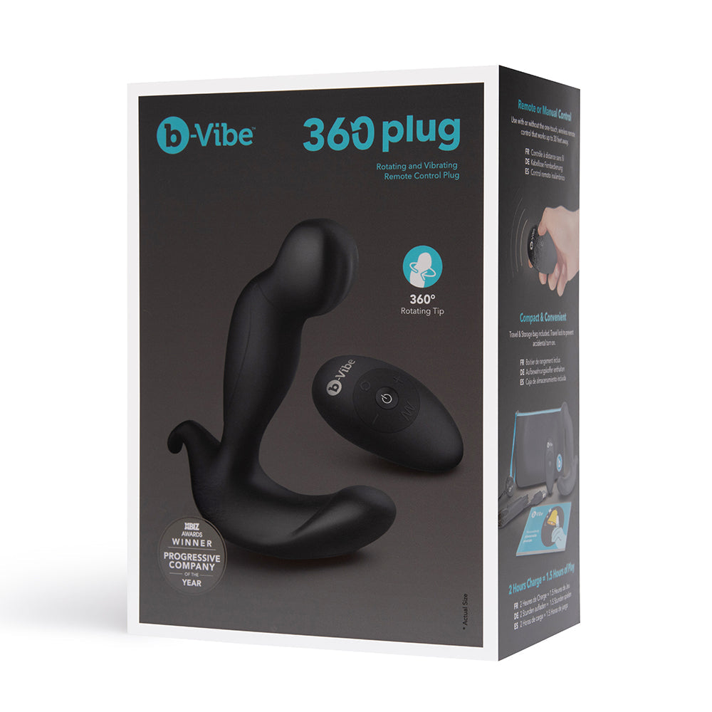 B-VIBE - 360 ROTATING AND VIBRATING REMOTE CONTROL PLUG BLACK
