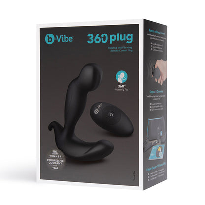 B-VIBE - 360 ROTATING AND VIBRATING REMOTE CONTROL PLUG BLACK