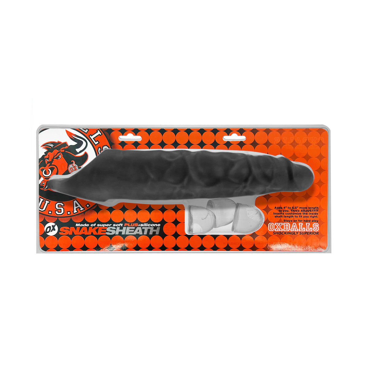 OXBALLS - SNAKE DEEP-REACHER COCK SHEATH BLACK ICE