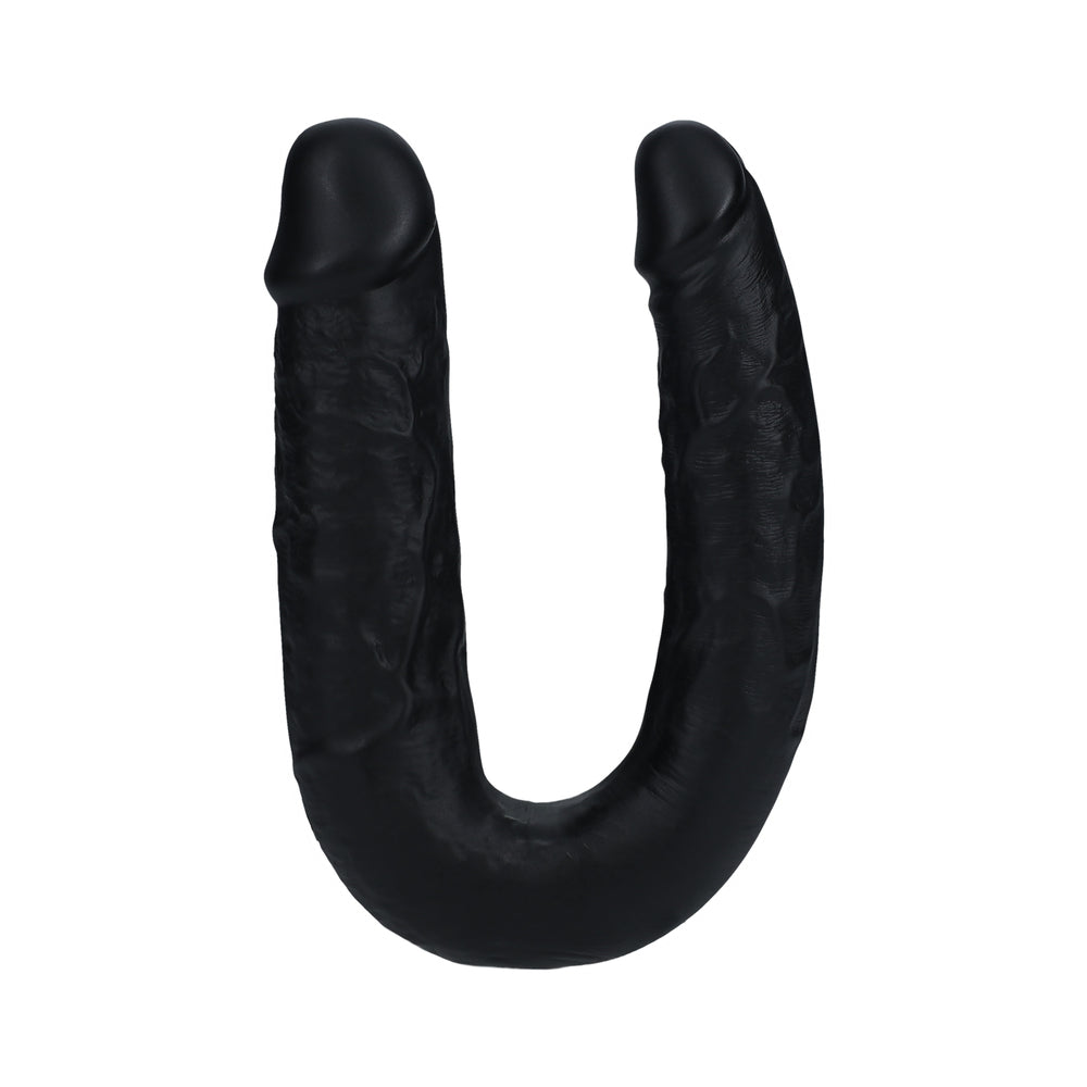 SHOTS - REALROCK 7 IN. U-SHAPED DOUBLE DILDO BLACK