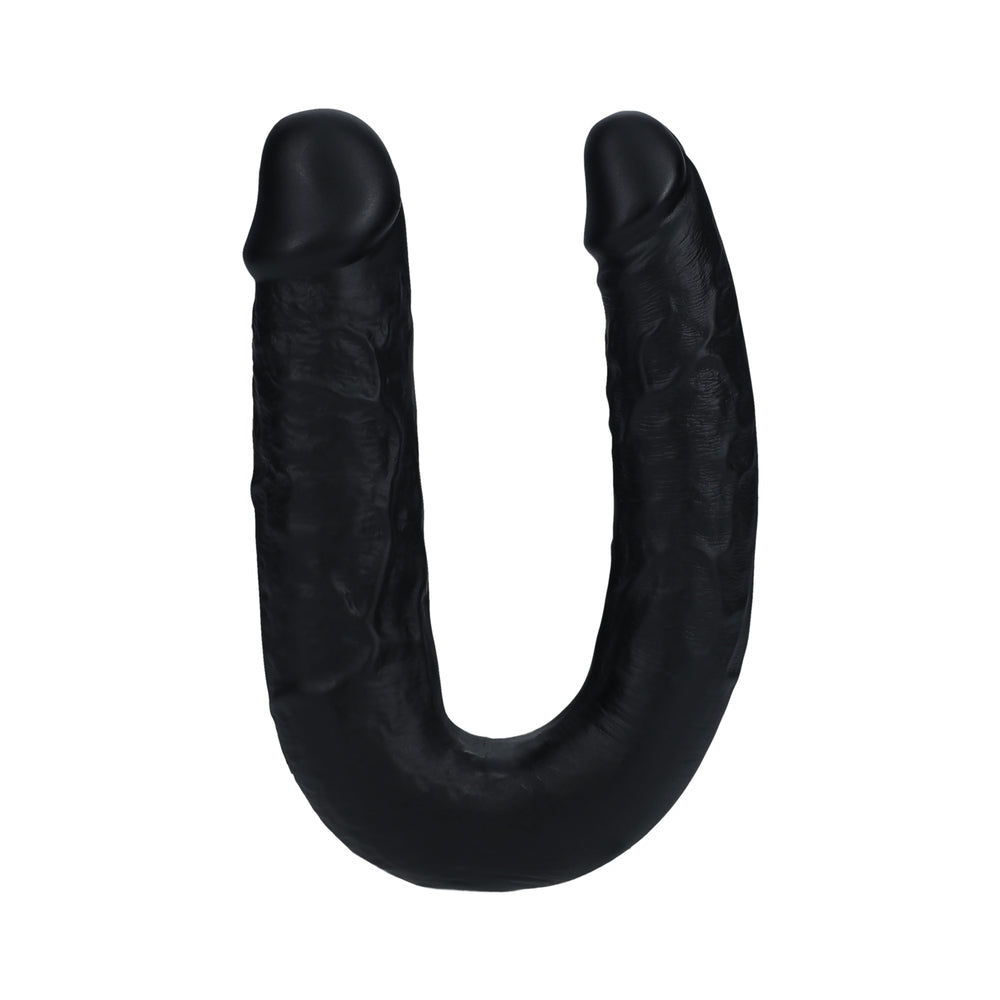 SHOTS - REALROCK 7 IN. U-SHAPED DOUBLE DILDO BLACK