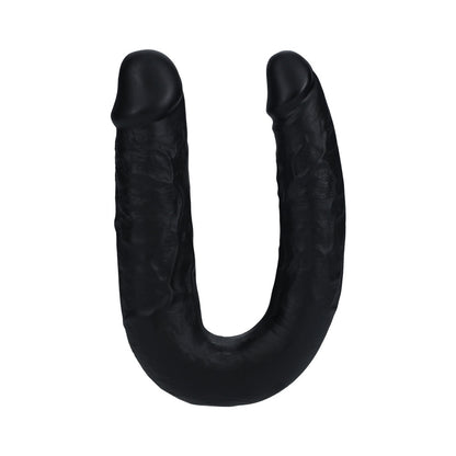 SHOTS - REALROCK 7 IN. U-SHAPED DOUBLE DILDO BLACK
