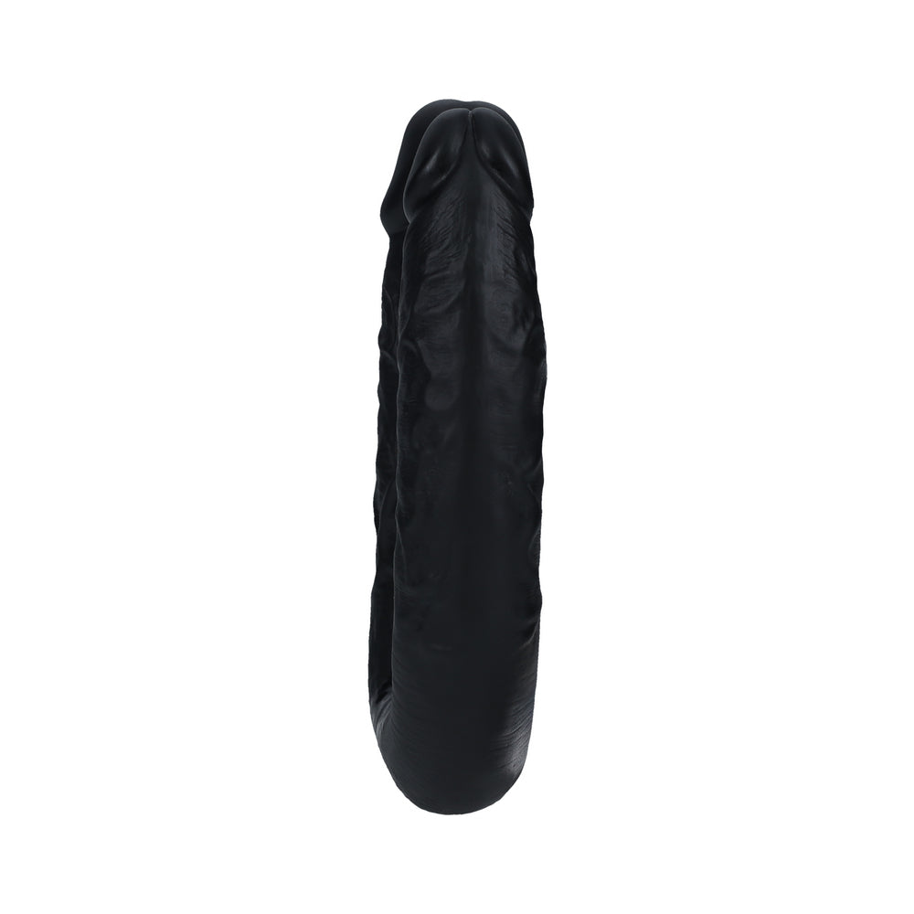 SHOTS - REALROCK 7 IN. U-SHAPED DOUBLE DILDO BLACK
