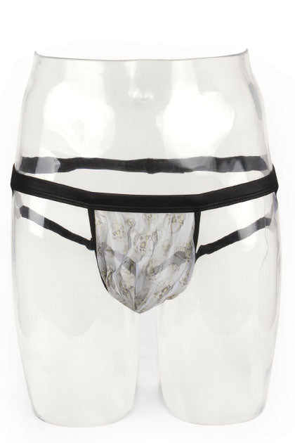 JOCK MESH SKULL WHITE S/M