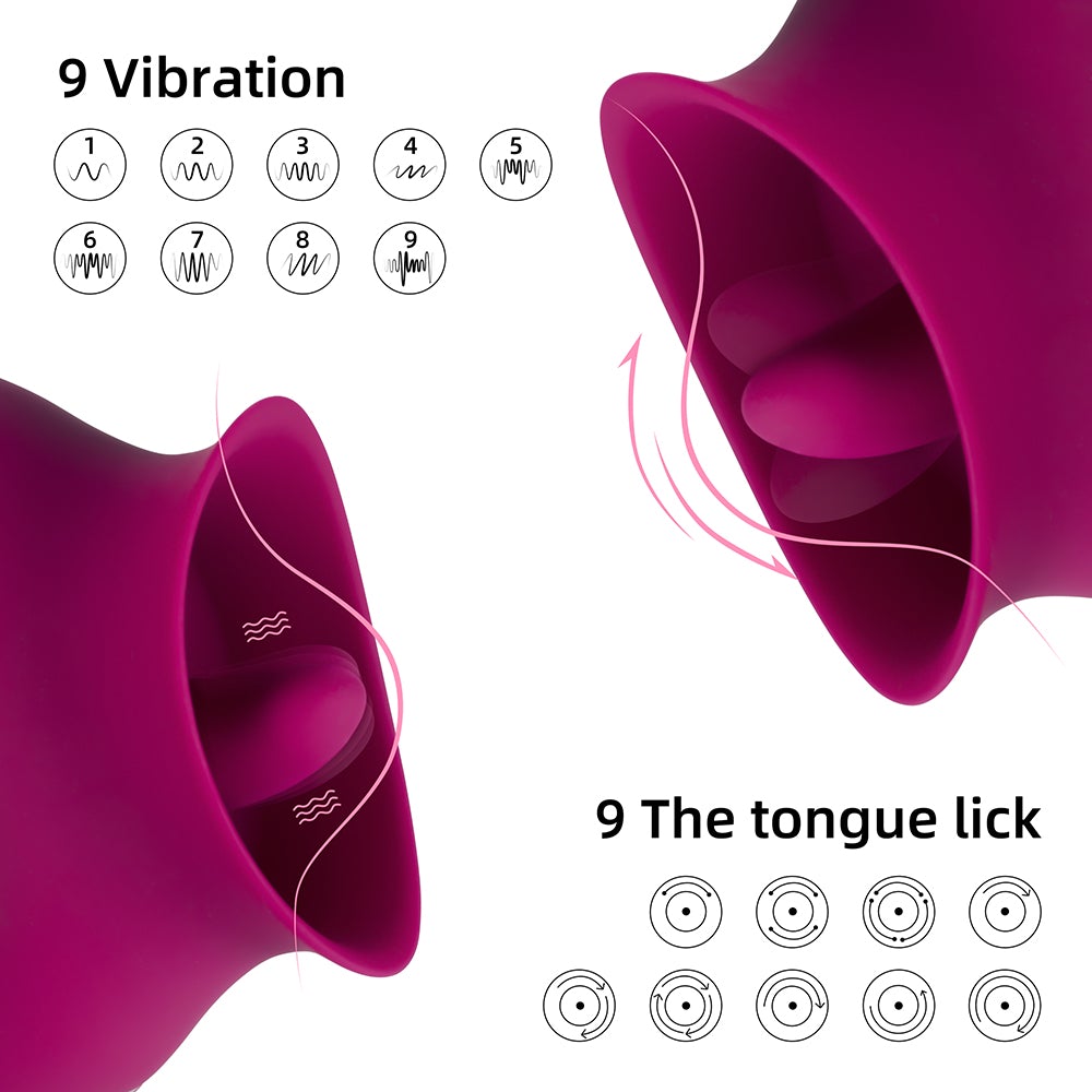 HONEY PLAY BOX - ALVINA LUXURY TONGUE-LICKING CLITORAL VIBRATOR MAGENTA