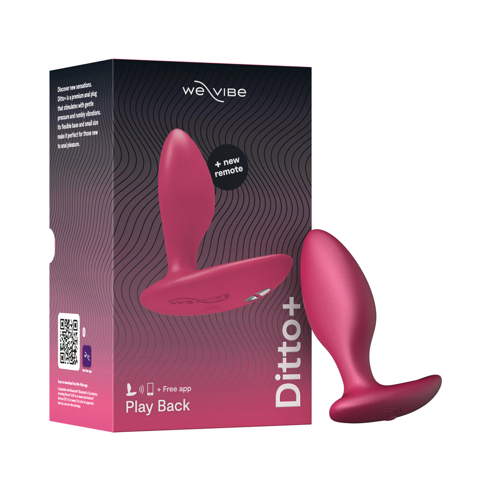 WE-VIBE - DITTO+ VIBRADOR ANAL RECARREGÁVEL EM SILICONE COM CONTROLO REMOTO COSMIC PINK