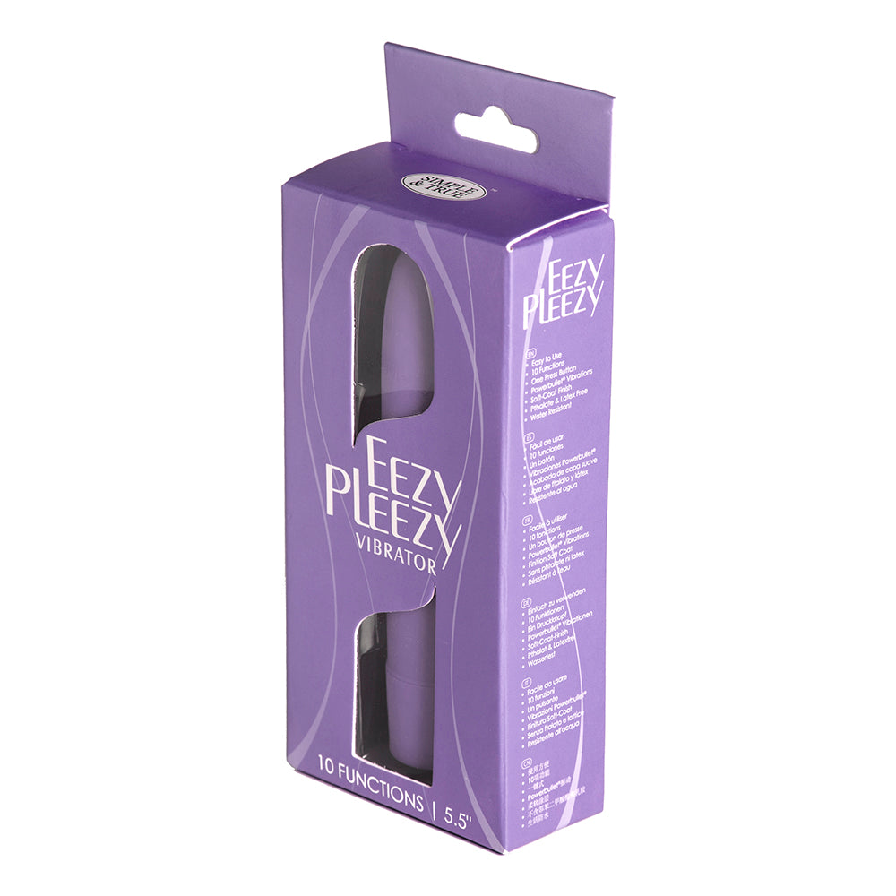 BMS - SIMPLE & TRUE EEZY PLEEZY CLASSIC VIBRATOR 5.5 IN. PURPLE