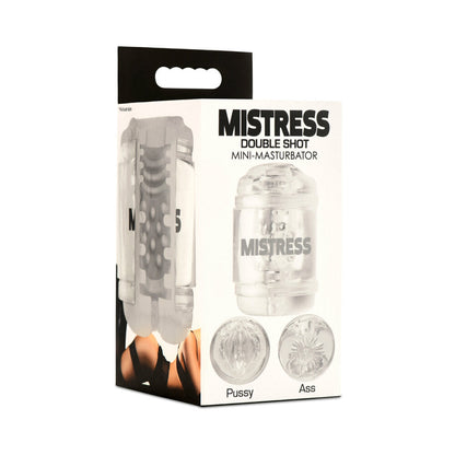 CURVE NOVELTIES - MISTRESS DOUBLE SHOT PUSSY AND ANAL MINI MASTURBATOR CLEAR