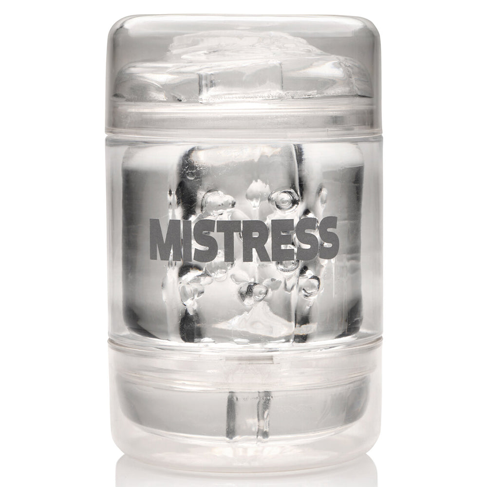 CURVE NOVELTIES - MISTRESS DOUBLE SHOT PUSSY AND ANAL MINI MASTURBATOR CLEAR