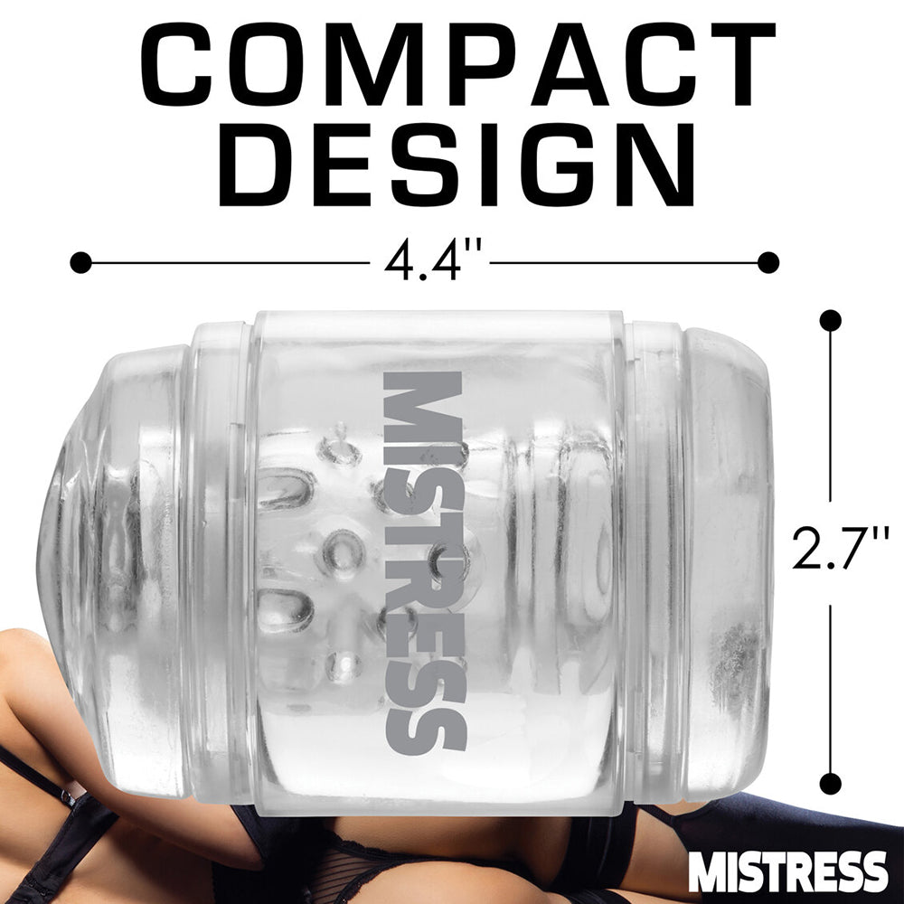CURVE NOVELTIES - MISTRESS DOUBLE SHOT PUSSY AND ANAL MINI MASTURBATOR CLEAR
