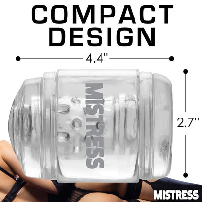 CURVE NOVELTIES - MISTRESS DOUBLE SHOT PUSSY AND ANAL MINI MASTURBATOR CLEAR