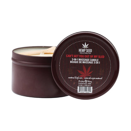 EARTHLY BODY - VELA DE NATAL 3 EM 1 DE SEMENTES DE CÂNHAMO CAN'T GET YOU OUT OF MY SLED 170 G.